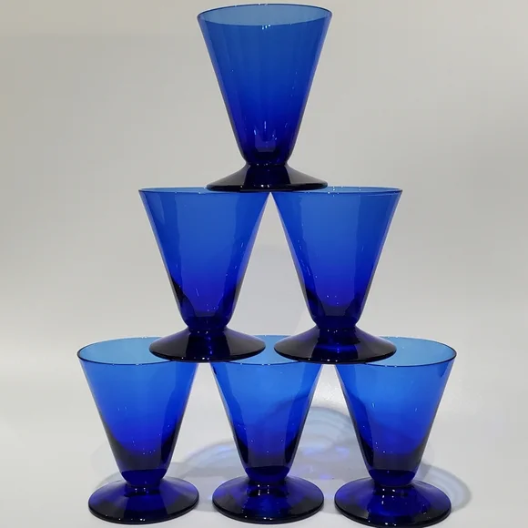 (6) Cobalt Blue 2oz Double Shot, Cordial, Shooter, Sake, Liquor, Shooter Glasses - Picture 8 of 10